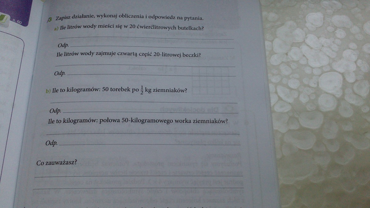 Zapisz Działanie Wykonaj Obliczenia I Odpowiedz Na Pytania