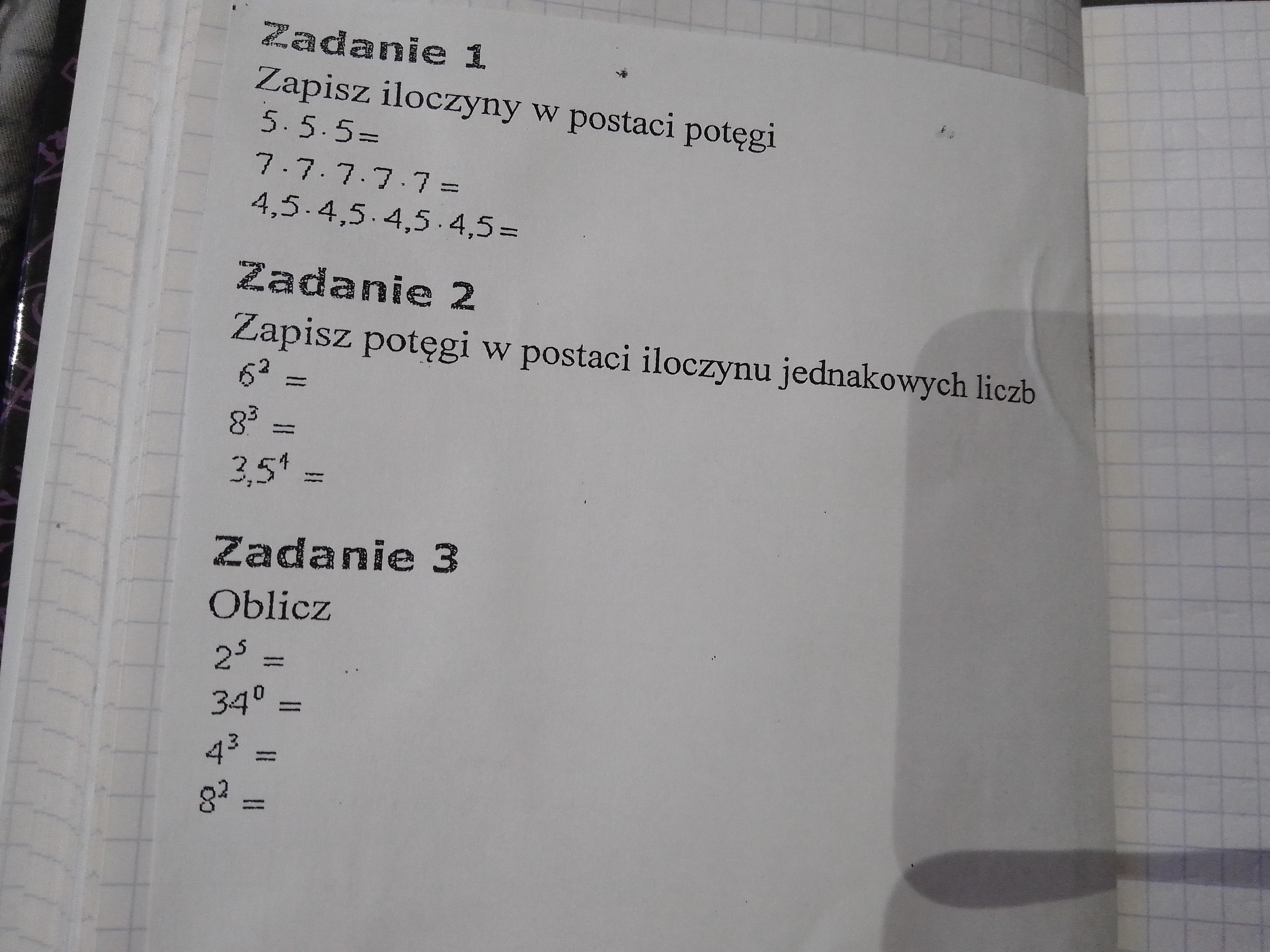 Zapisz iloczyny w postaci potęgi zad 1 .zad 2 zapisz potęgi w postaci Zapisz Z Ilu Jednakowych Części Składa Się Koło
