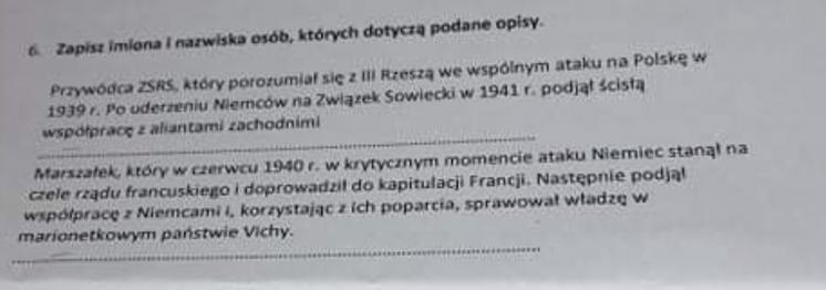 Zapisz imiona i nazwiska osób, których dotyczą podane opisy Potrzebuje Zapisz Imiona I Nazwiska Osób Których Dotyczą Podane Opisy