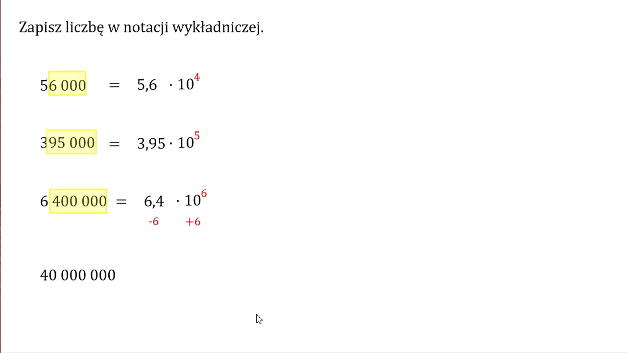 Zapisz W Notacji Wykladniczej 0 0008