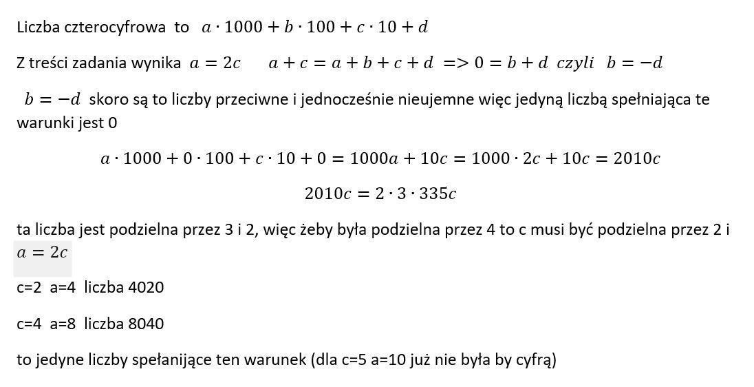 Zapisz Najmniejsza Liczbe Czterocyfrowa Podzielna Przez 3