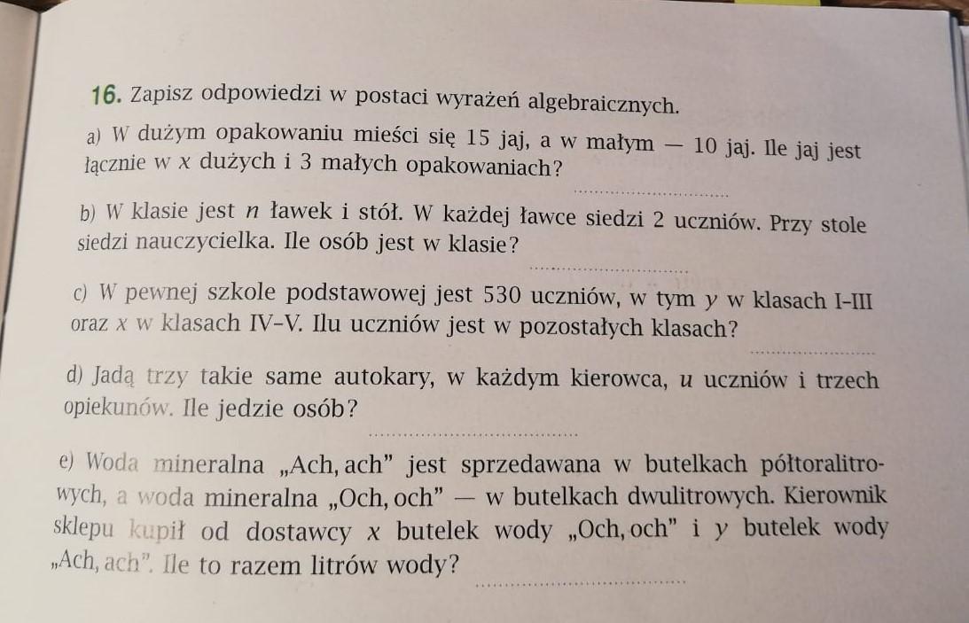 Zapisz odpowiedzi w postaci wyrażeń algebraicznych. - Brainly.pl Zapisz W Postaci Wyrażeń Algebraicznych Odpowiedzi Na Poniższe Pytania