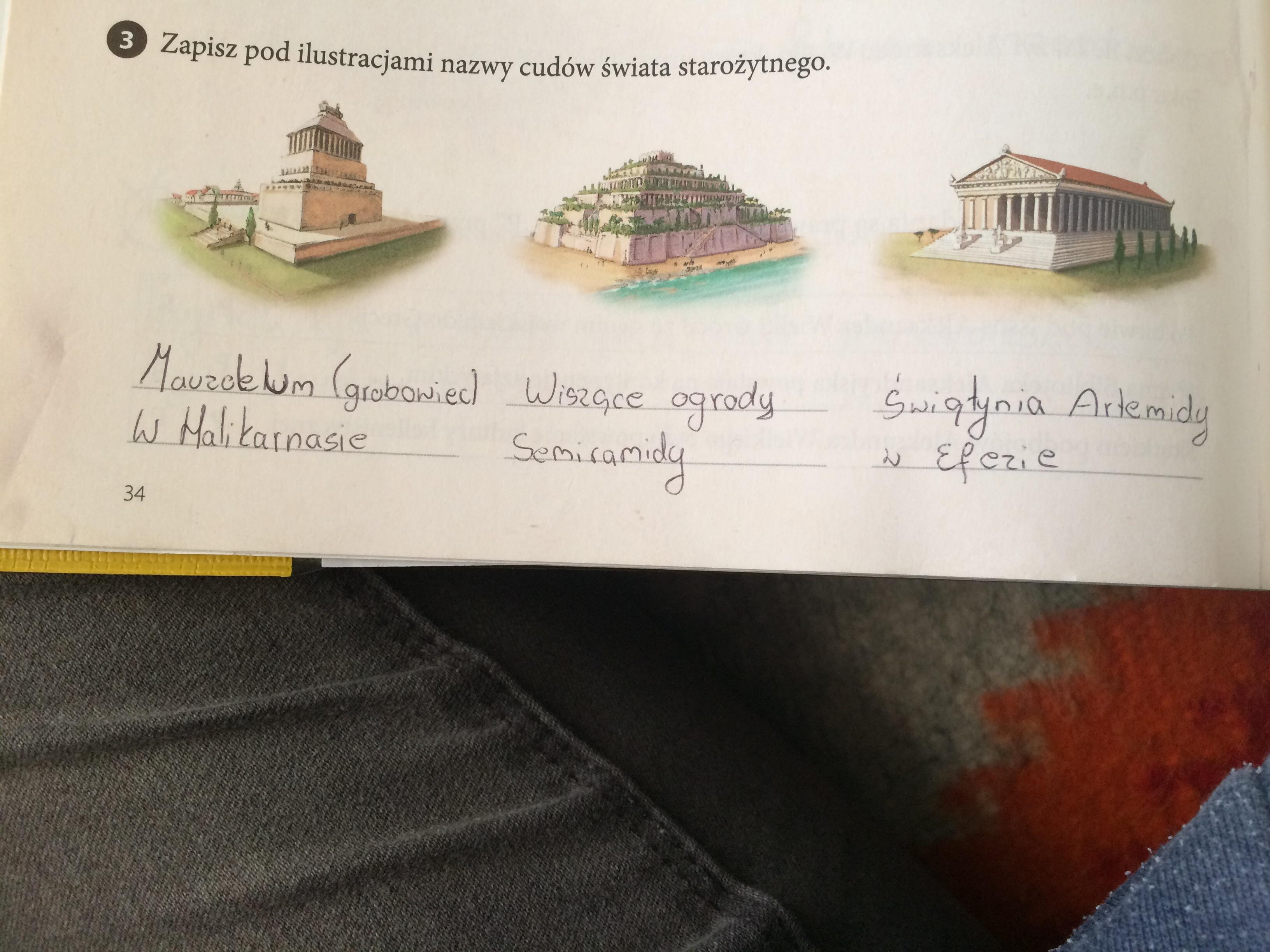 Zapisz Pod Ilustracjami Nazwy Cudow Swiata Starozytnego
