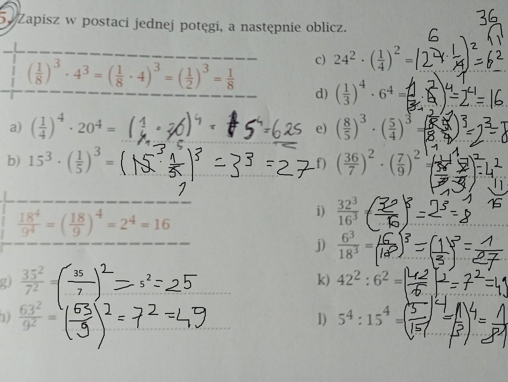 zapisz w postaci jednej potegi a następnie oblicz - Brainly.pl Zapisz W Postaci Jednej Potęgi