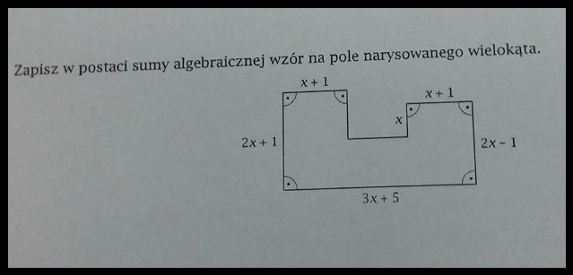 Zapisz W Postaci Sumy Algebraicznej Wzór Na Pole Narysowanego Wielokąta