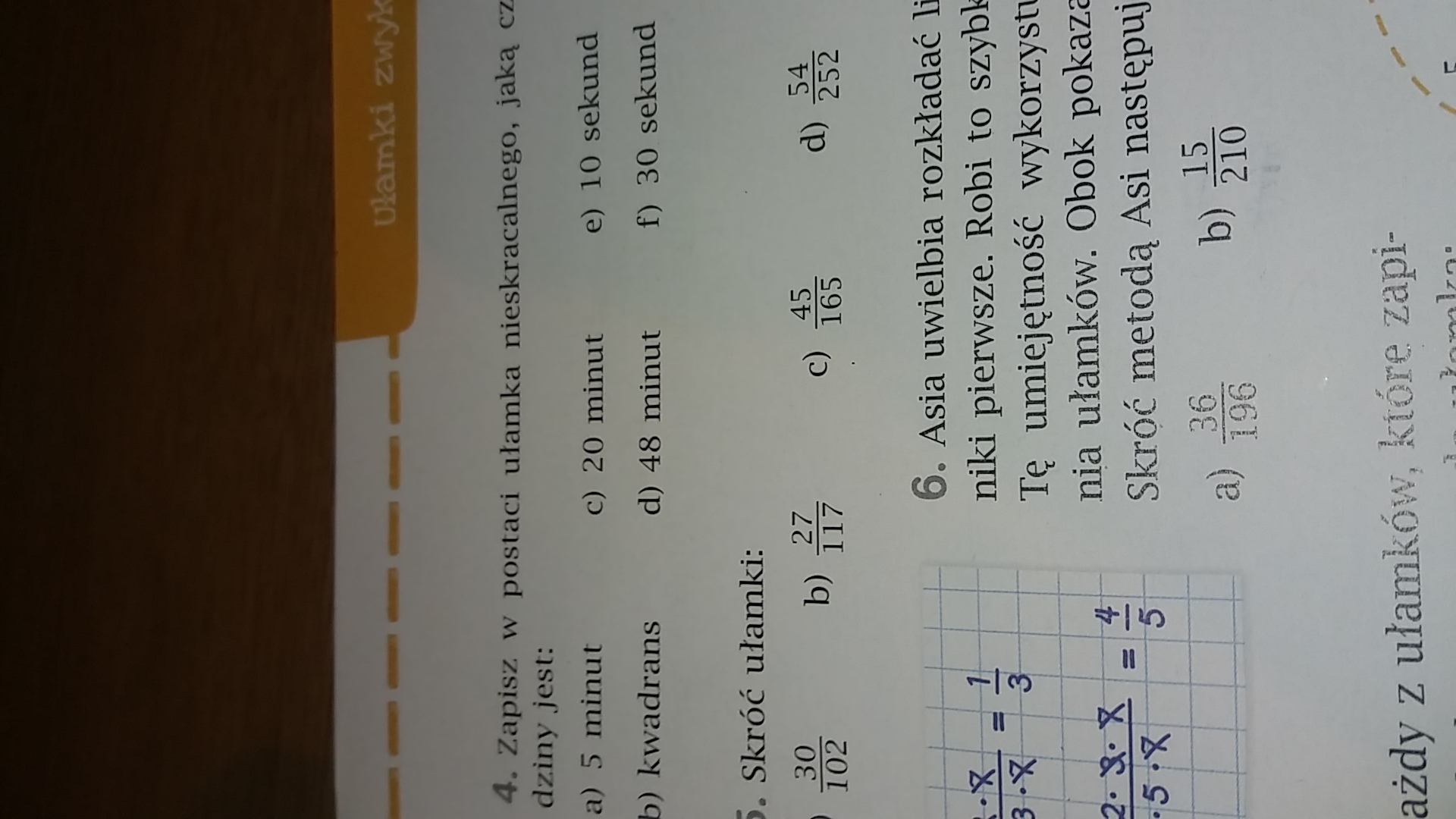 Zapisz W Postaci Ułamka Zwykłego Nieskracalnego