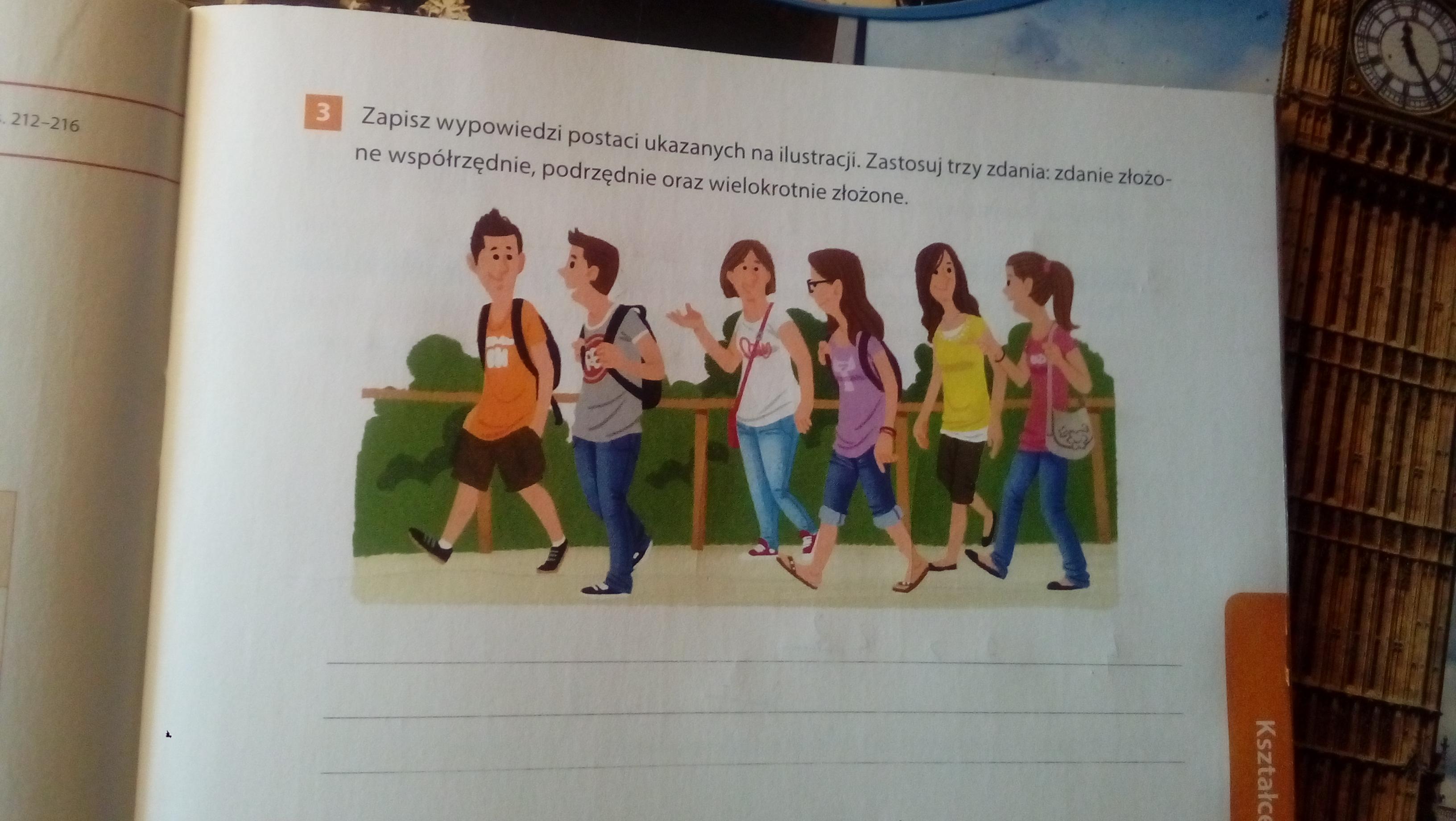 Zapisz wypowiedzi postaci ukazanych na ilustracji. Zastosuj trzy zdania Zapisz Wypowiedzi Postaci Ukazanych Na Fotografiach