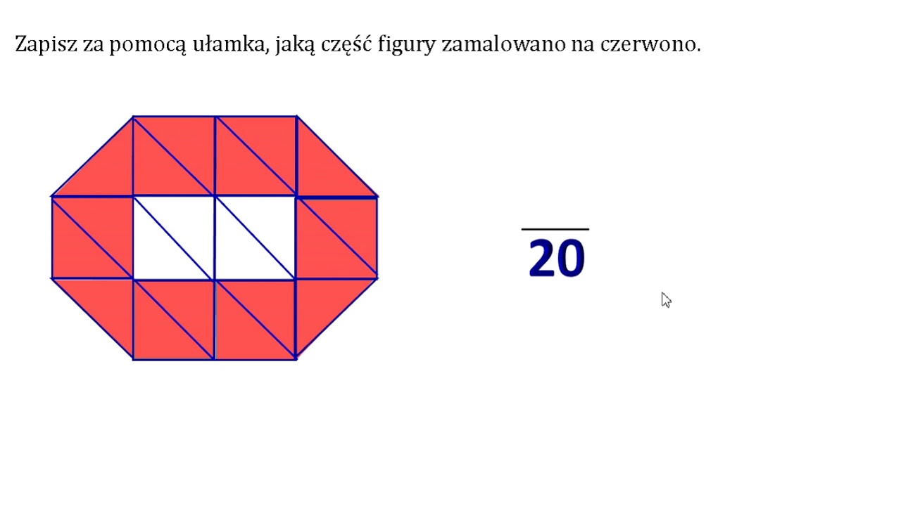 Zapisz Za Pomoca Ulamka Jaka Czesc Figury Pokolorowano