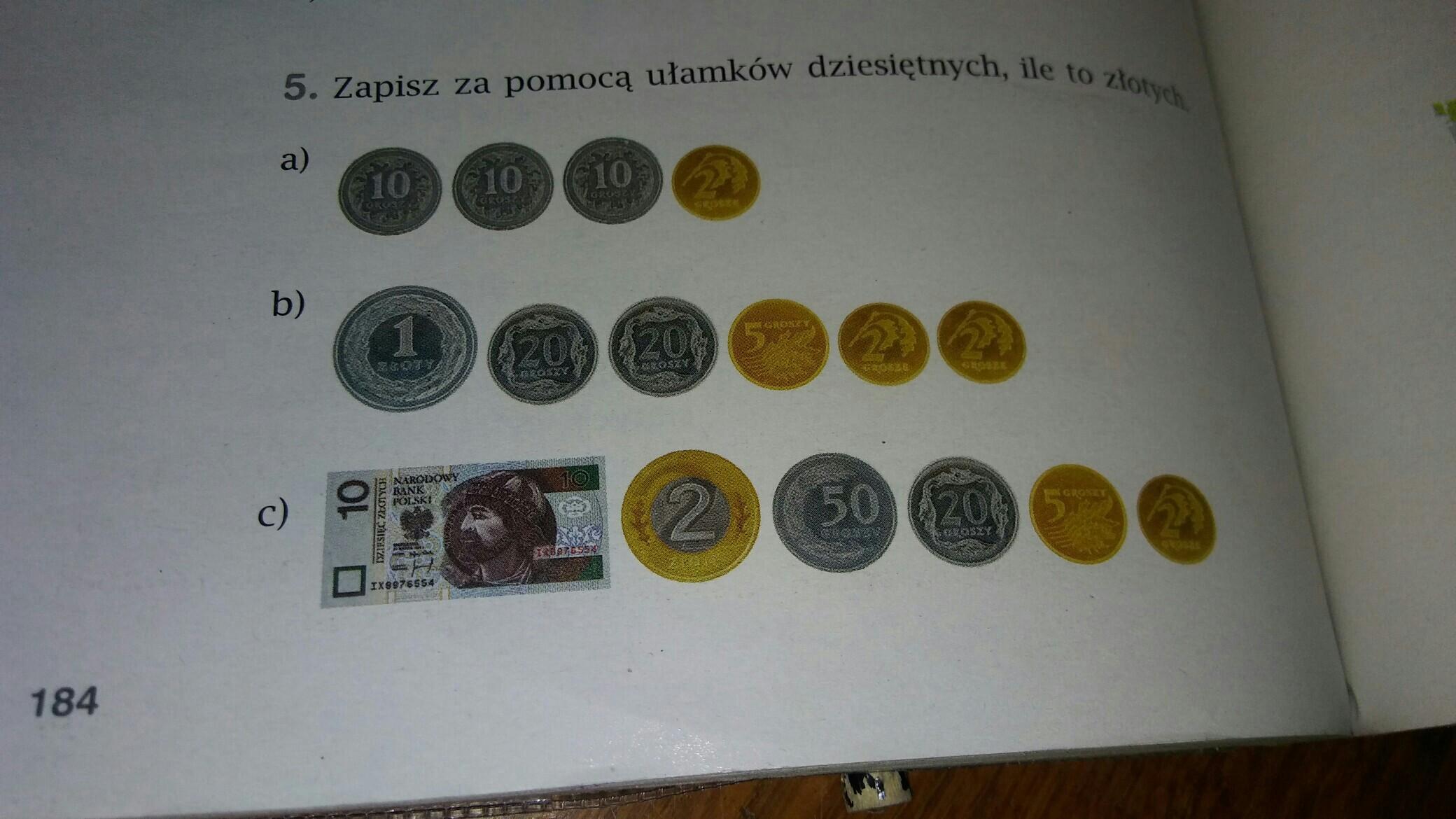 Zapisz Za Pomoca Ulamka Dziesietnego Ile To Zlotych