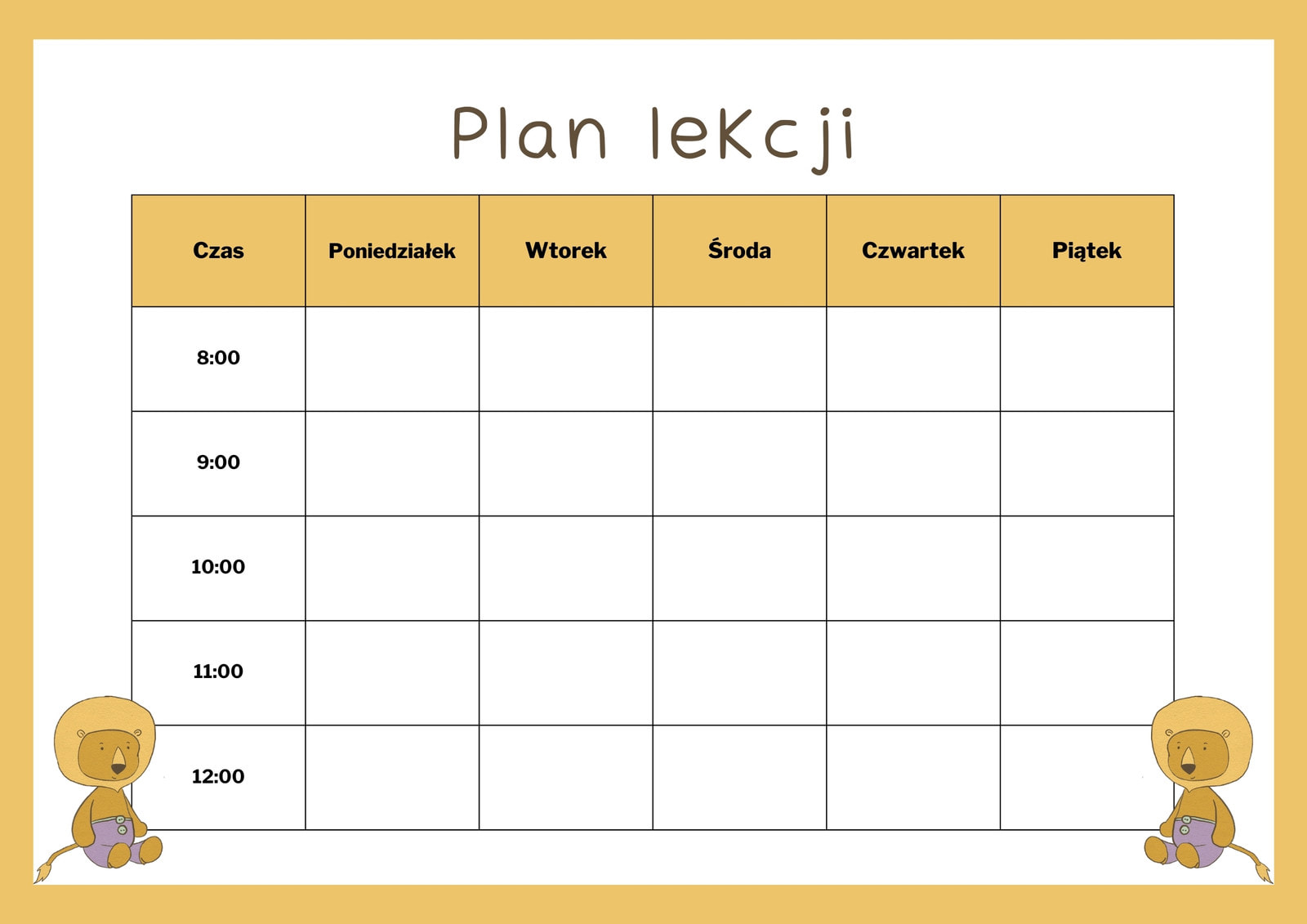 Zaprojektuj samodzielnie plan zajęć i lekcji - Canva Zdz Plan Lekcji