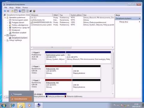 Zarządzanie dyskami w systemie windows 7 - YouTube Przydziały Dyskowe W Systemach Rodziny Windows