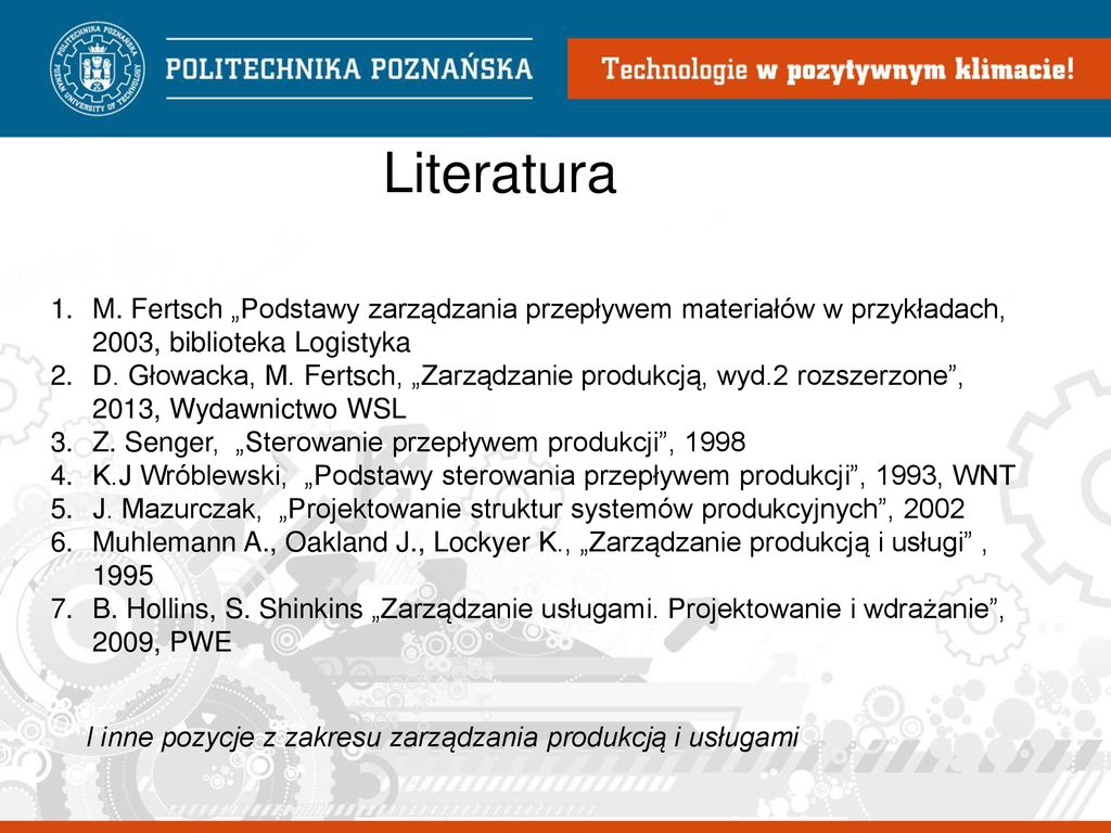 Podstawy Zarządzania Przepływem Materiałów W Przykładach Pdf