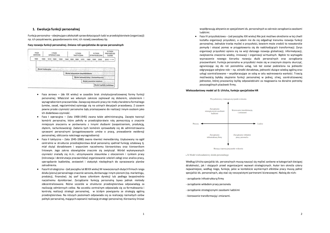 Zarządzanie zasobami ludzkimi - opracowane zagadniania pod kątem Zarzadzanie Zasobami Ludzkimi Test Chomikuj