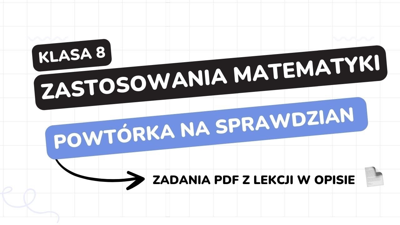 Zastosowanie Matematyki Klasa 8 Sprawdzian Pdf