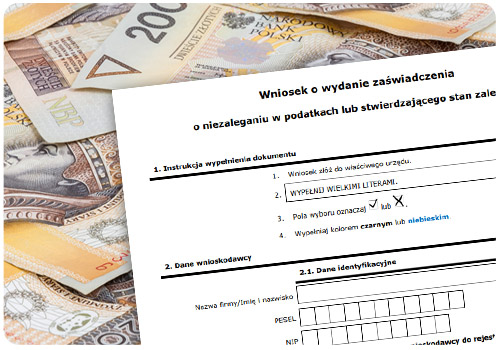 Zaświadczenie Z Urzędu Skarbowego O Niezaleganiu