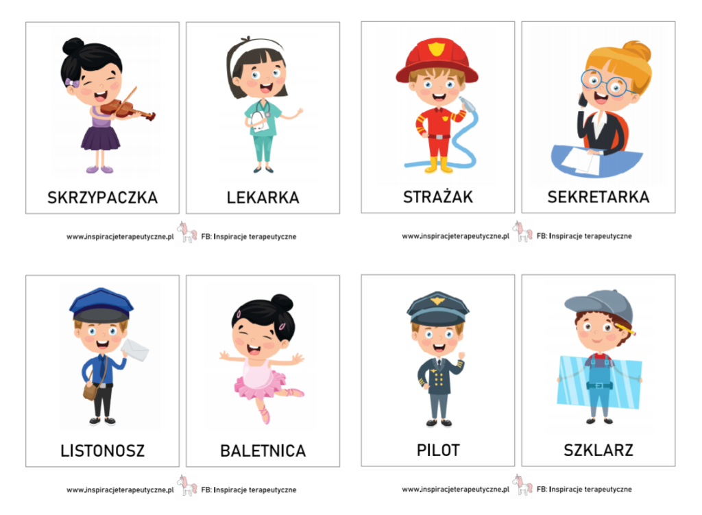 Zawody – Inspiracje terapeutyczne Popatrz Na Ilustracje I Napisz Nazwy Zawodow