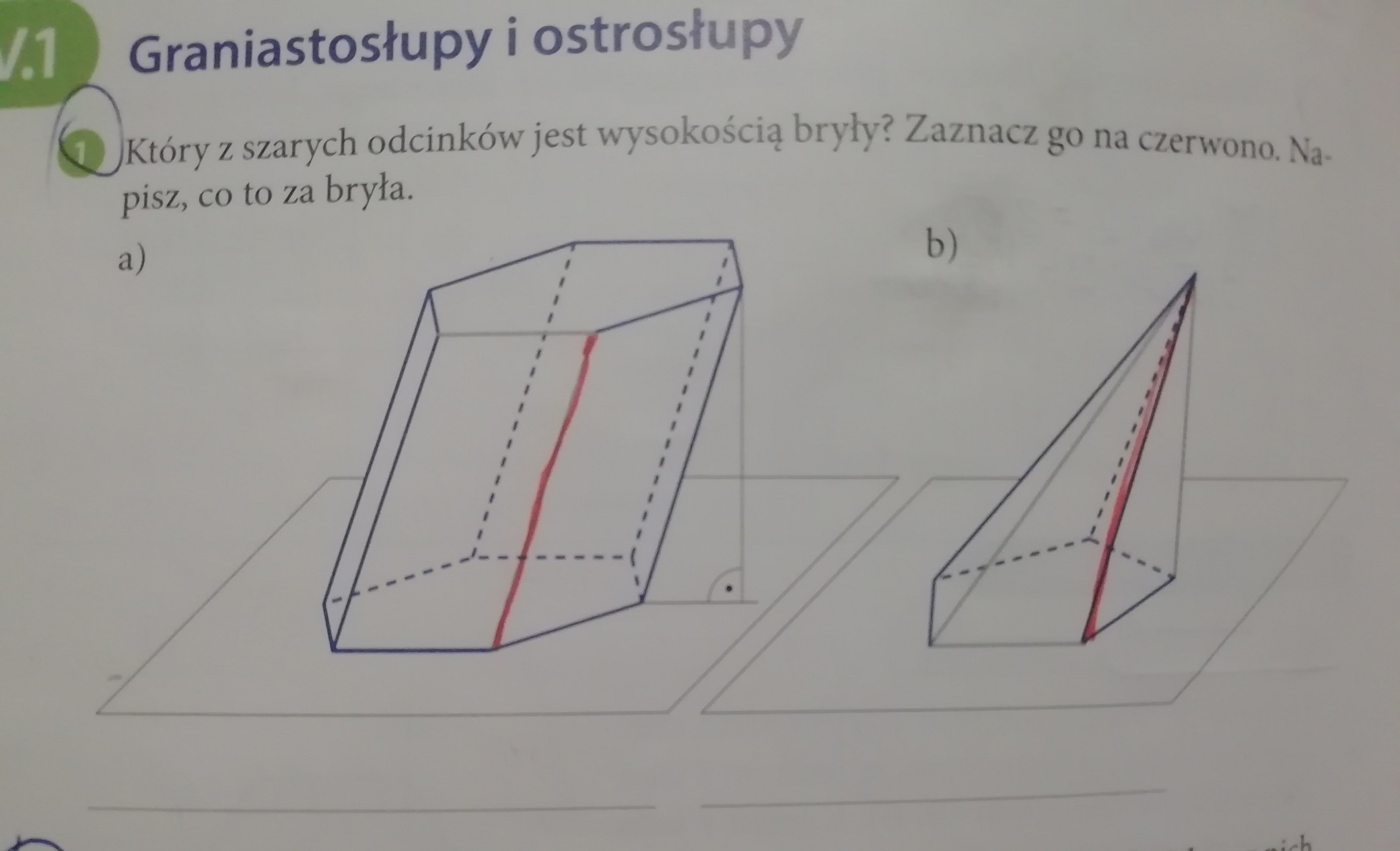 Zaznacz Na Czerwono Wysokosc Bryly Napisz Co To Za Bryla