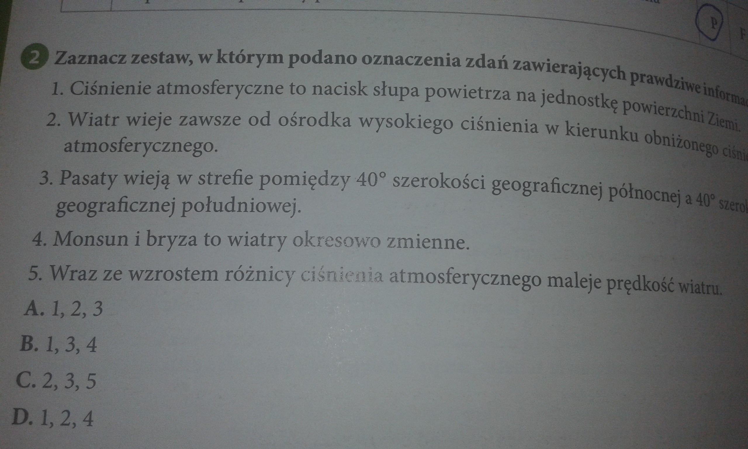 Zaznacz Zestaw W Ktorym Poprawnie Podano Oznaczenia Przyczyn