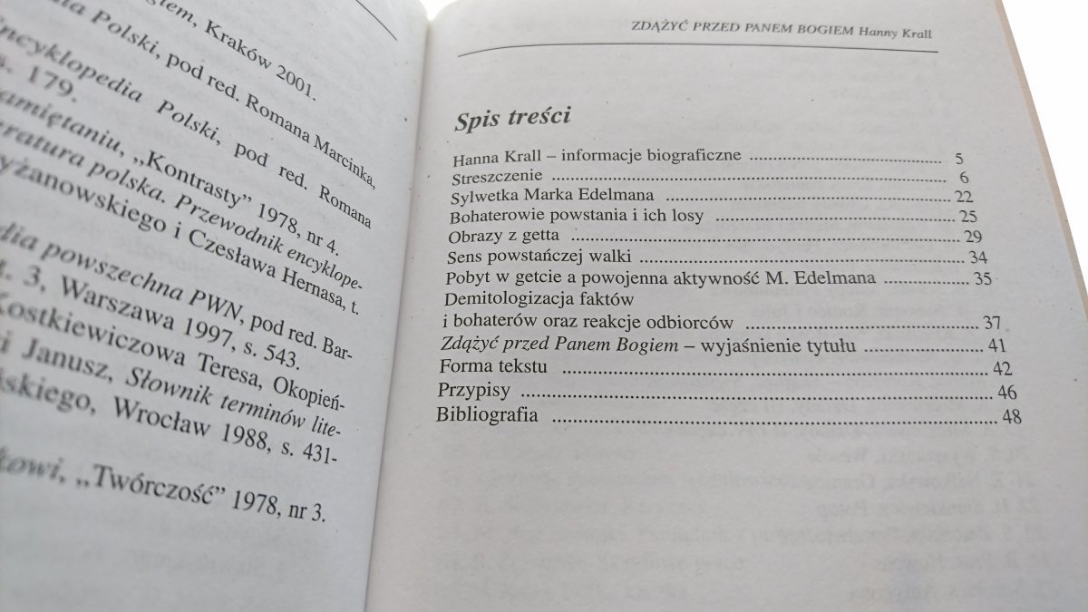 ZDĄŻYĆ PRZED PANEM BOGIEM HANNY KRALL Lementowicz - Filologie Zdążyć Przed Panem Bogiem Sprawdzian Pdf