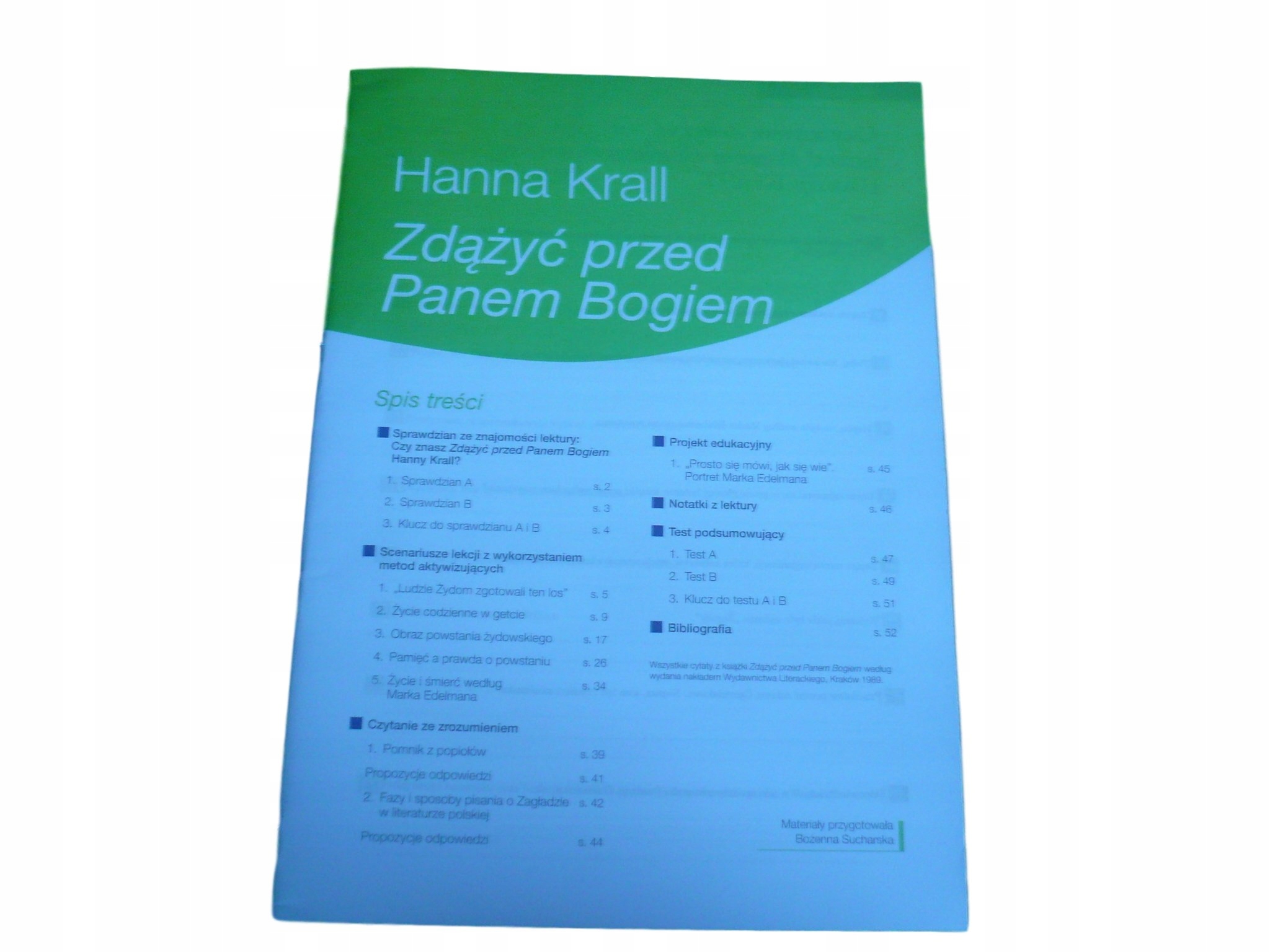 ZDĄŻYĆ PRZED PANEM BOGIEM SPRAWDZIANY Z LEKTURY | Podręcznik do szkoły Test Zdazyc Przed Panem Bogiem