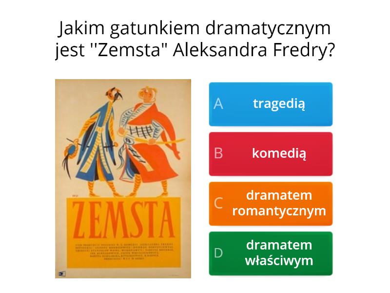 Test Sprawdzający Znajomość Zemsty Aleksandra Fredry