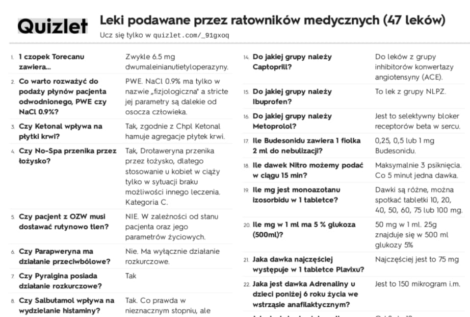 47 Lekow Ktore Ratownik Medyczny Moze Podac Samodzielnie