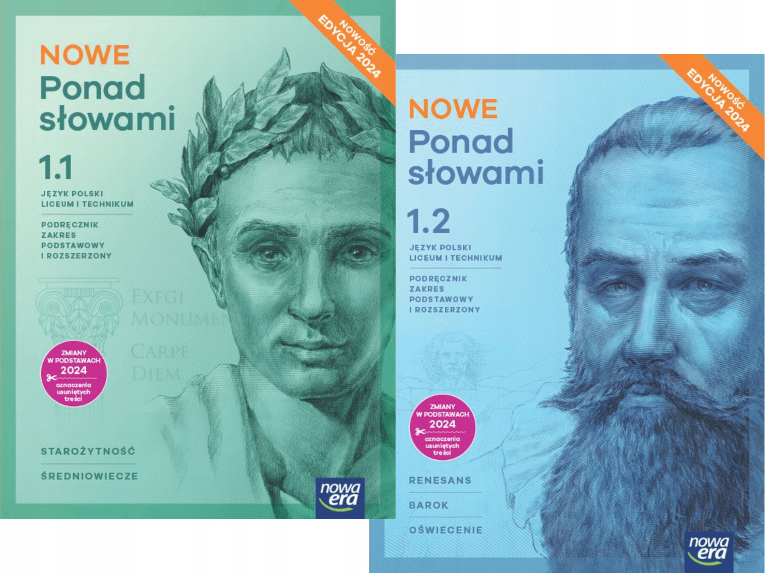 Zestaw Nowe Ponad słowami 1.1 i 1.2 Polski Podst. Roz. Podr LO i Tech Podręcznik Do Polskiego Klasa 2