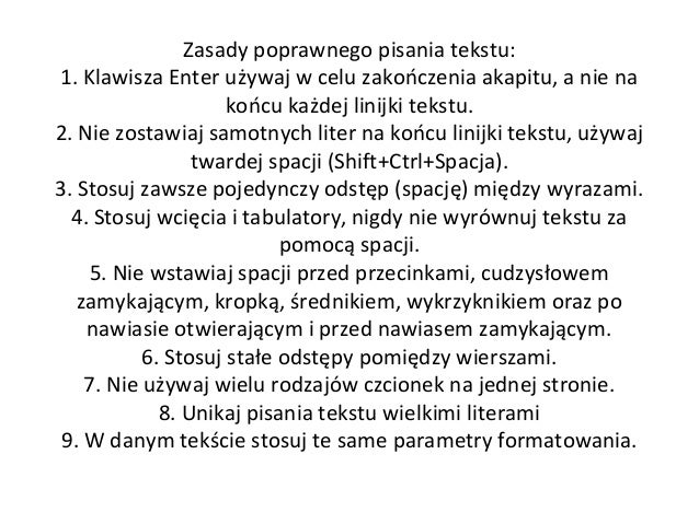 Zeszyt : Edytor tekstu- zasady pracy Sprawdzian Z Edytora Tekstu Klasa 5