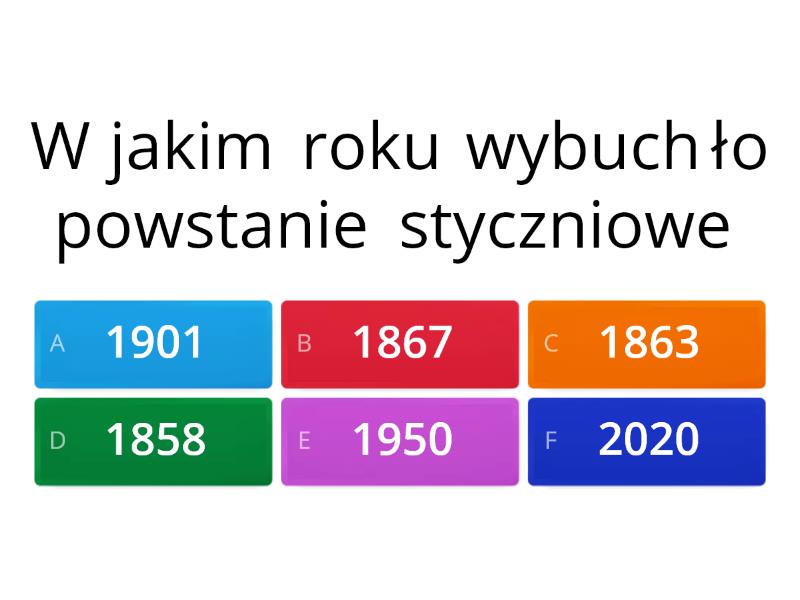 Ziemie polskie po wiośnie ludów - Test Ziemie Polskie Po Wiośnie Ludów Quiz