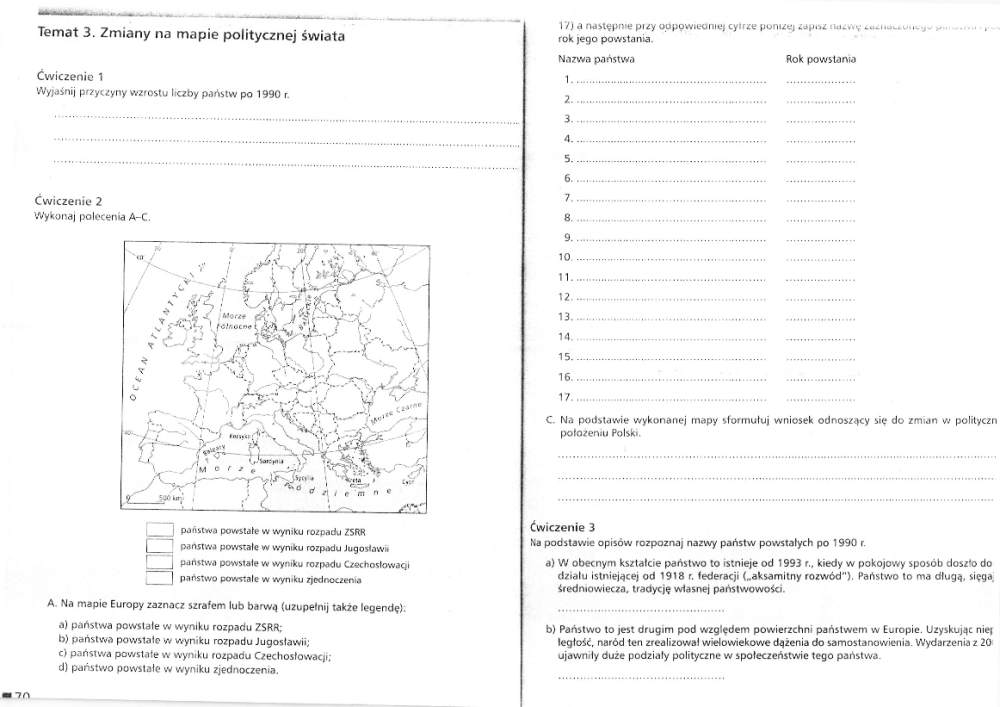 Zmiany Na Mapie Politycznej Sprawdzian Oblicza Geografii 2 Pdf