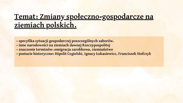 Zmiany społeczno-gospodarcze na ziemiach polskich Wyjasnij Jakie Byly Przyczyny Ozywienia Gospodarczego Na Ziemiach Polskich