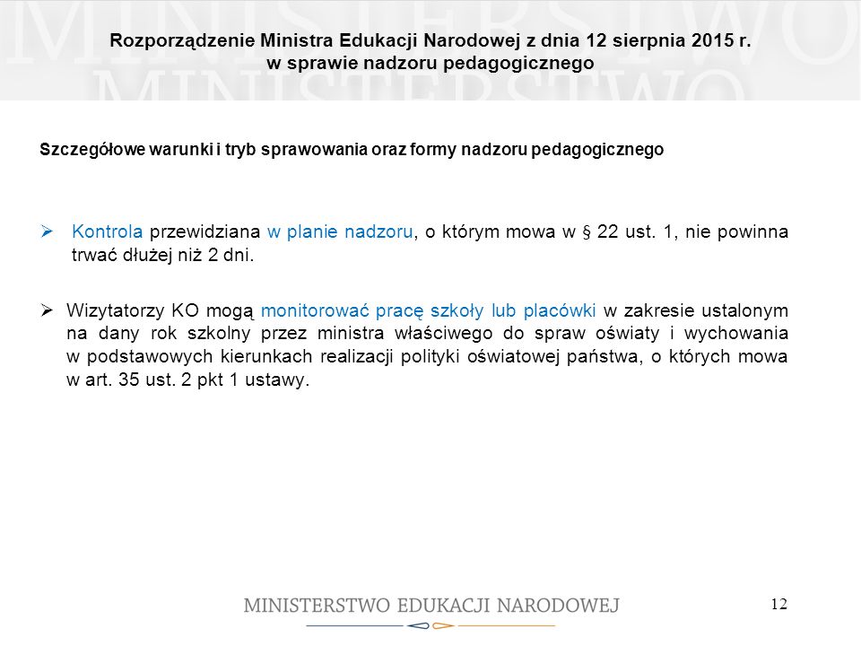 Rozporządzenie O Nadzorze Pedagogicznym 2015 Tekst Jednolity