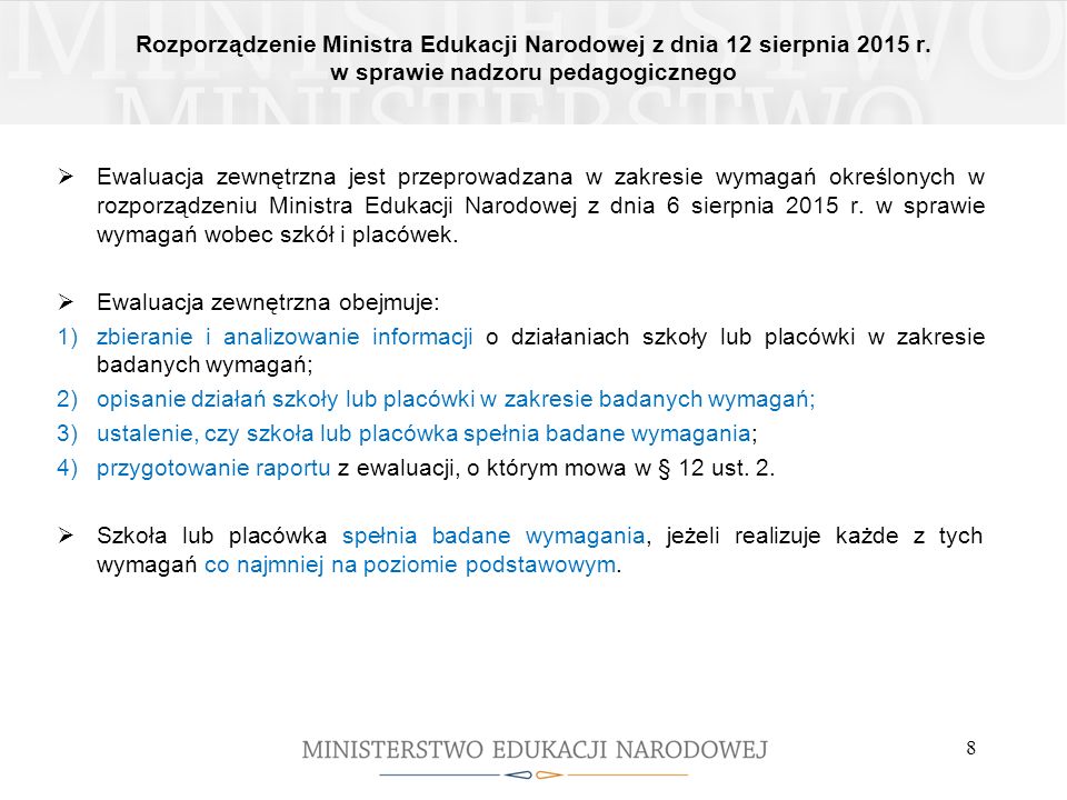 Zmiany w nadzorze pedagogicznym 1 sierpień 2015 r. - ppt pobierz Rozporządzenie O Nadzorze Pedagogicznym 2015 Tekst Jednolity