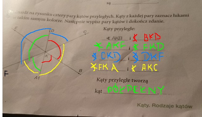 Znajdź Na Rysunku Cztery Pary Kątów Wierzchołkowych