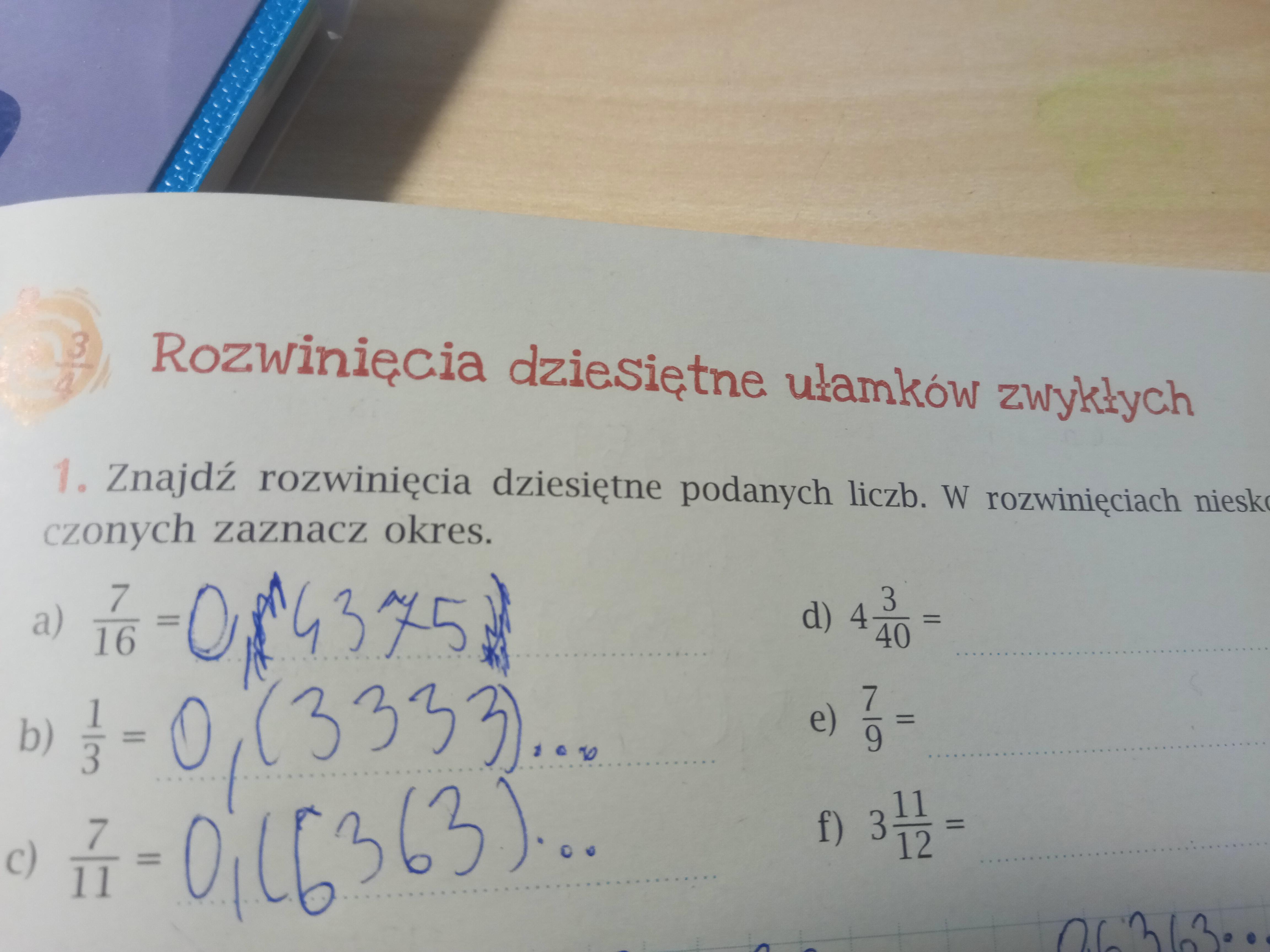 Znajdz Rozwiniecie Dziesietne Podanych Liczb 23