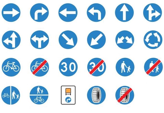 Znaki Drogowe Logo Znaki Nakazu Z Opisem Do Druku