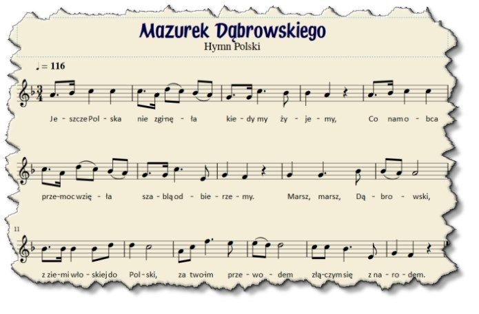 Znalezione obrazy dla zapytania mazurek dąbrowskiego | Sheet music, Music Ile Ma Zwrotek Mazurek Dąbrowskiego