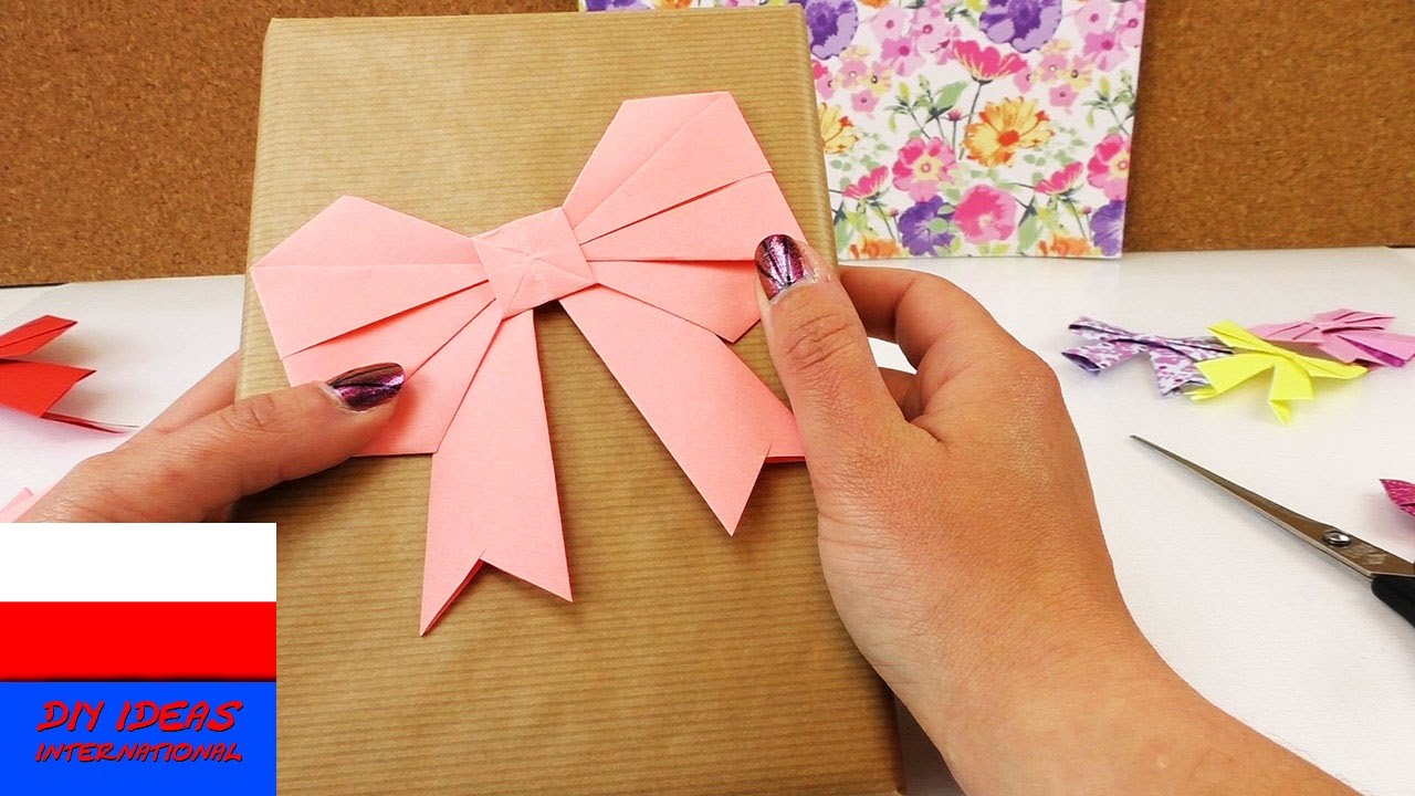 Zrób to sam: kokardka z papieru – ozdabianie prezentów - origami - YouTube Jak Zrobic Cos Fajnego Z Kartki Papieru
