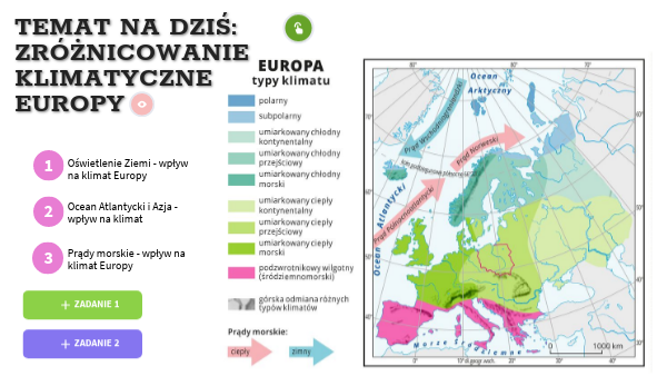 Zróżnicowanie klimatyczne Europy Zróżnicowanie Klimatyczne Europy Klasa 6