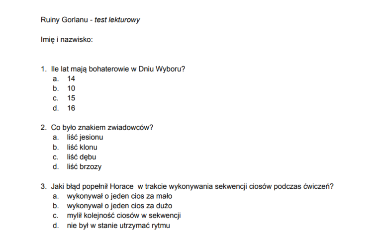 Mikołajek Test Pdf Z Odpowiedziami