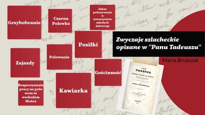 Zwyczaje Szlacheckie W Panu Tadeuszu